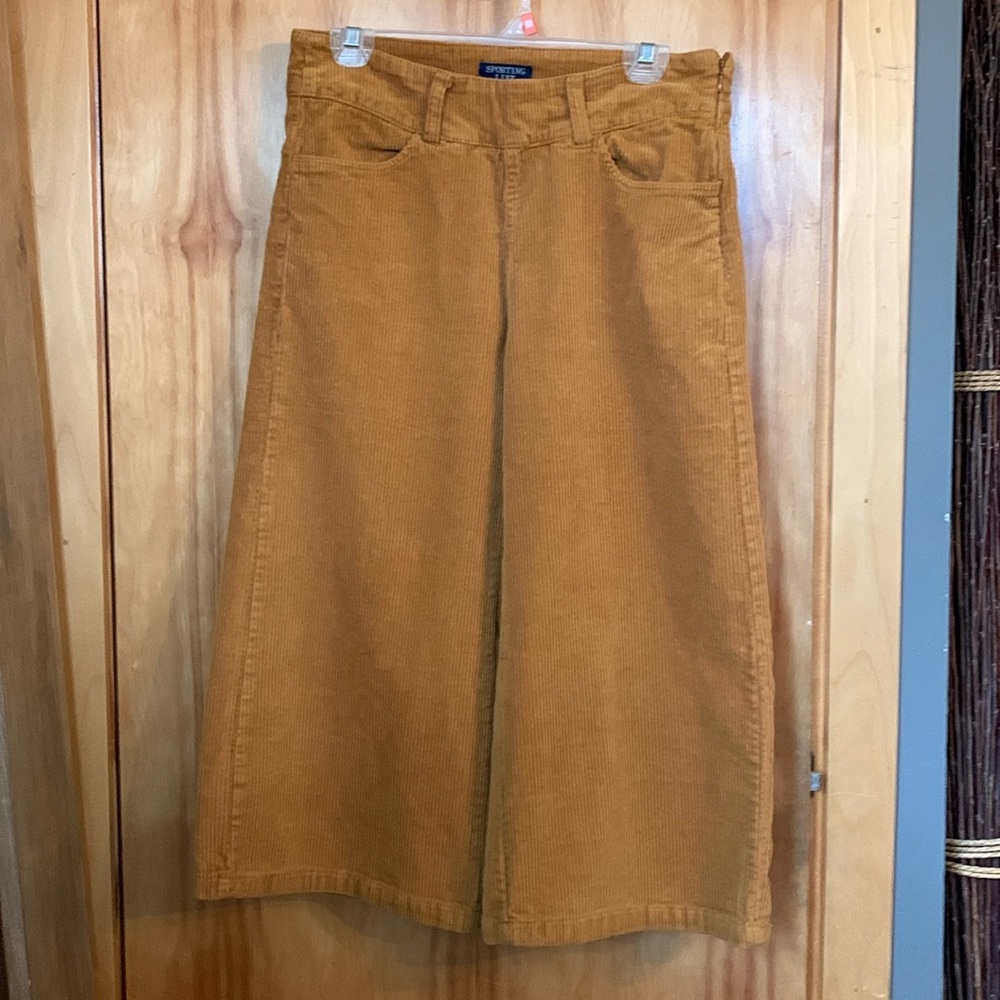 Sporting Life Wide Leg Corduroy Pants in Mustard Yellow Hippie 70’s Boho 8